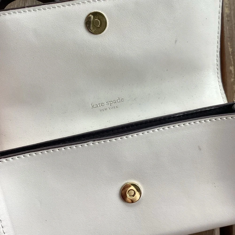 kate spade Cream Leather Bow Belt Bag